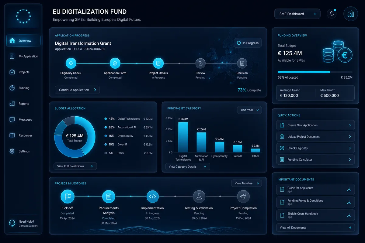 Fonduri digitalizare IMM — acces la programe de finanțare europeană