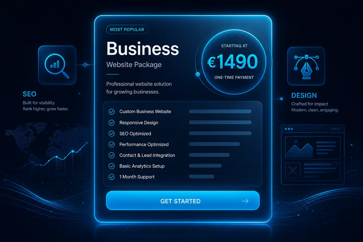 Pachet Business — site de prezentare cu SEO și conversii