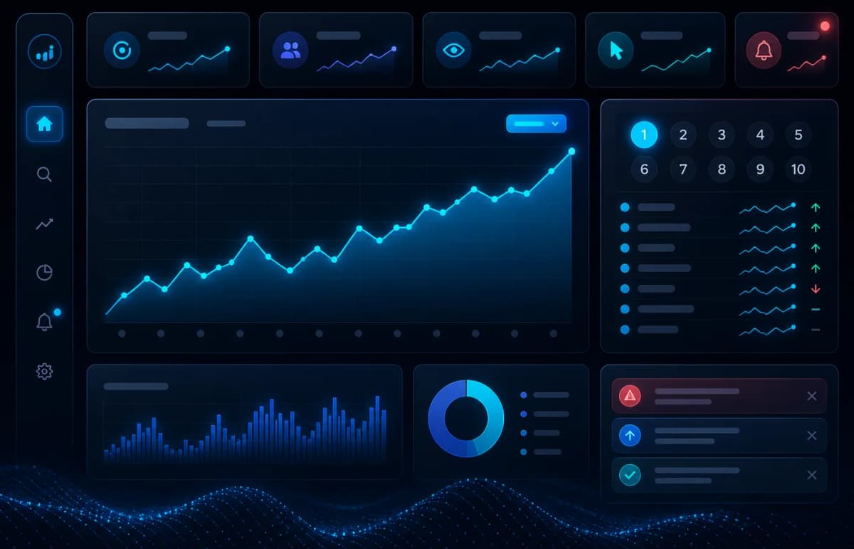 Monitorizare SEO — tracking poziții, trafic organic și alerte performanță